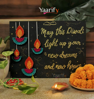 Diwali Warm Wishes Thread Art Board