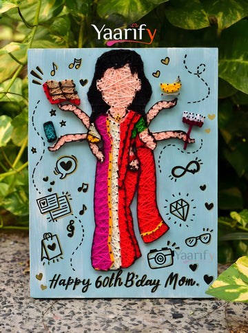 Super Mom Thread Art