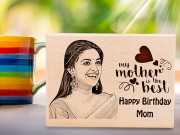 Mom’s Birthday Personalized Engraved Photo Plaque Gift For Her