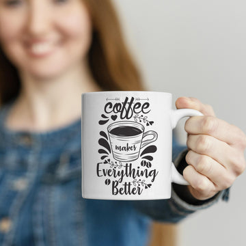 Personalized Mug(Coffee Makes Everything Better)
