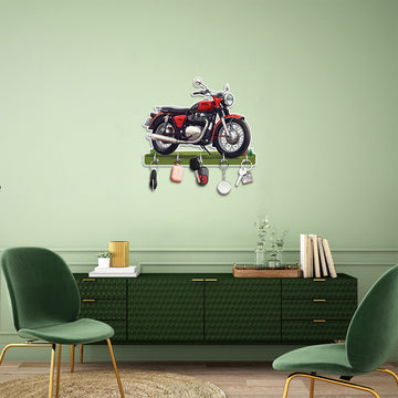 Royal Enfield Vintage Motorcycle Wooden Key Holder