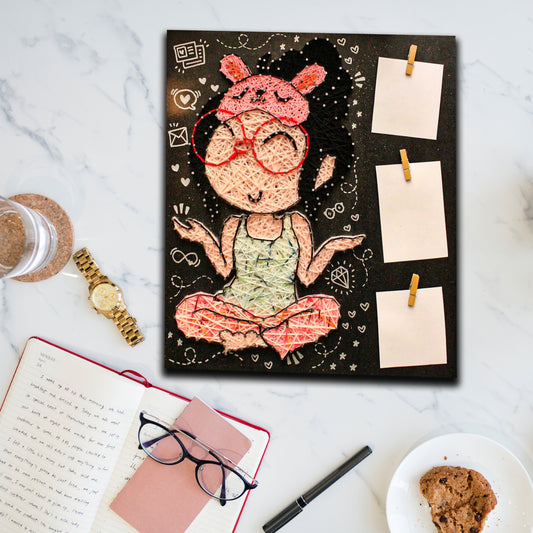 Bubbles- Girl Illustration Thread Art(Rakhi Special)