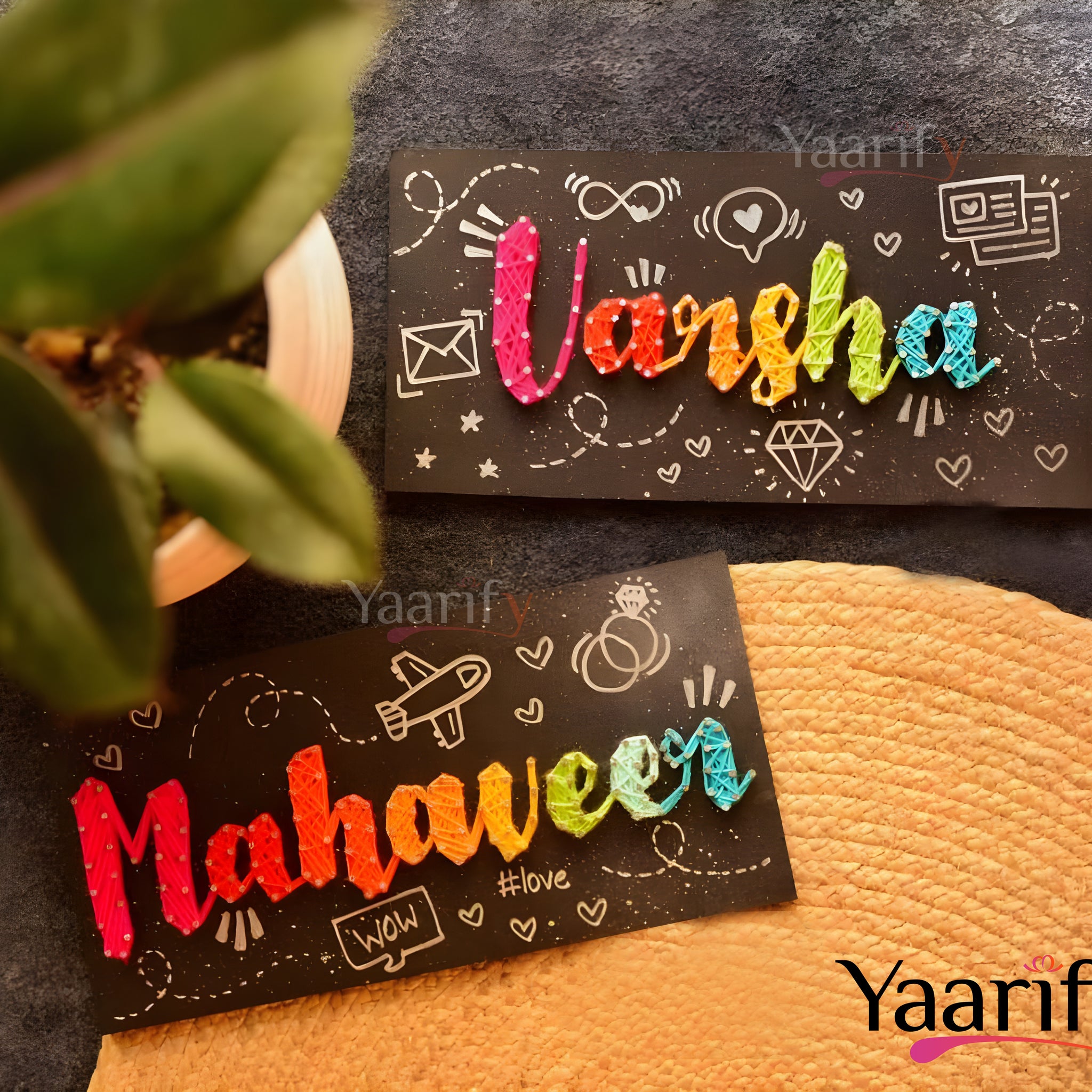 Bitsy- Customised Name Thread Art(Rakhi Special)