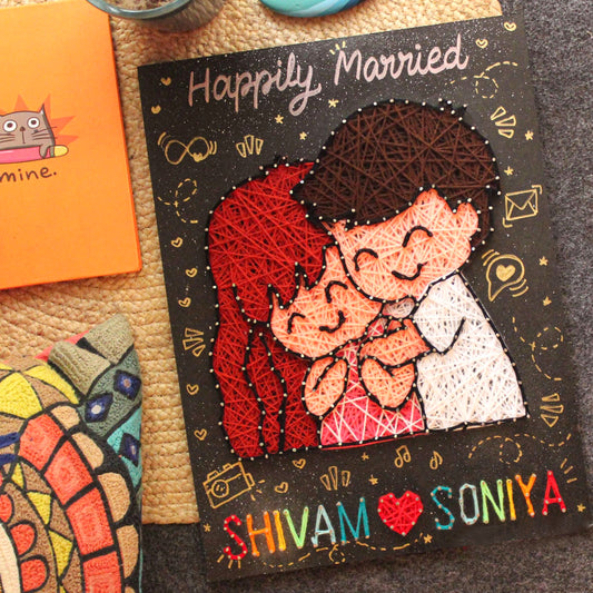 Cute Couple Thread Art