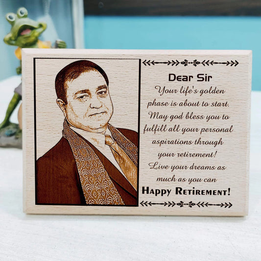 Customized Retirement Gift for Teacher (10 X 8 inches, Wood)