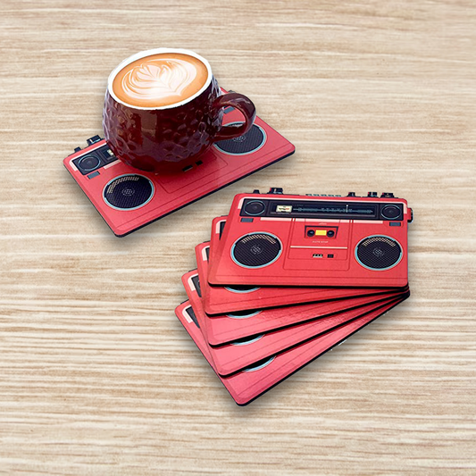 'Red Radio' Wooden Key Holder