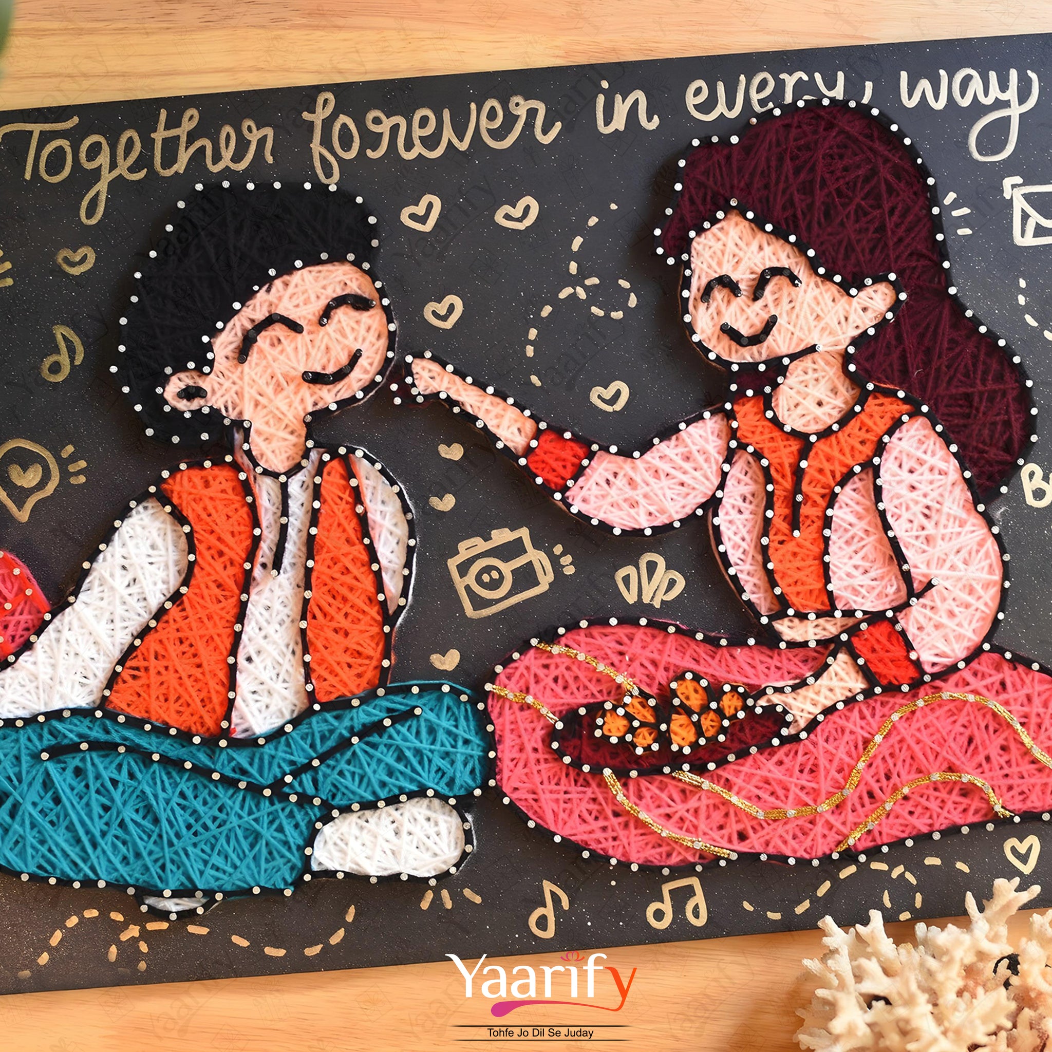 My Rakhi Moment Thread Art(Rakhi Special)
