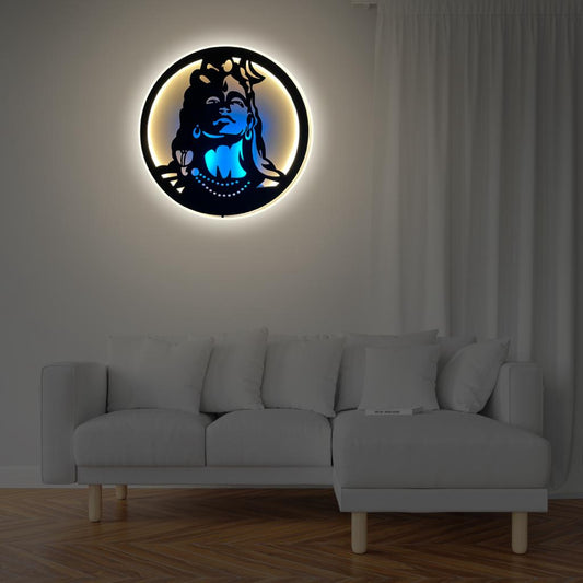 Adiyogi Neelkanth LED Wall Decor Light | India's Spiritual Collection
