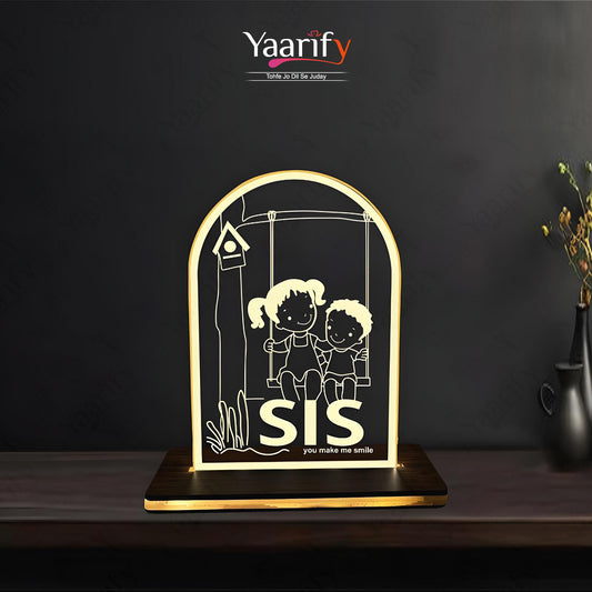 Custom Engraved Led Lamp D3(Rakhi Special)