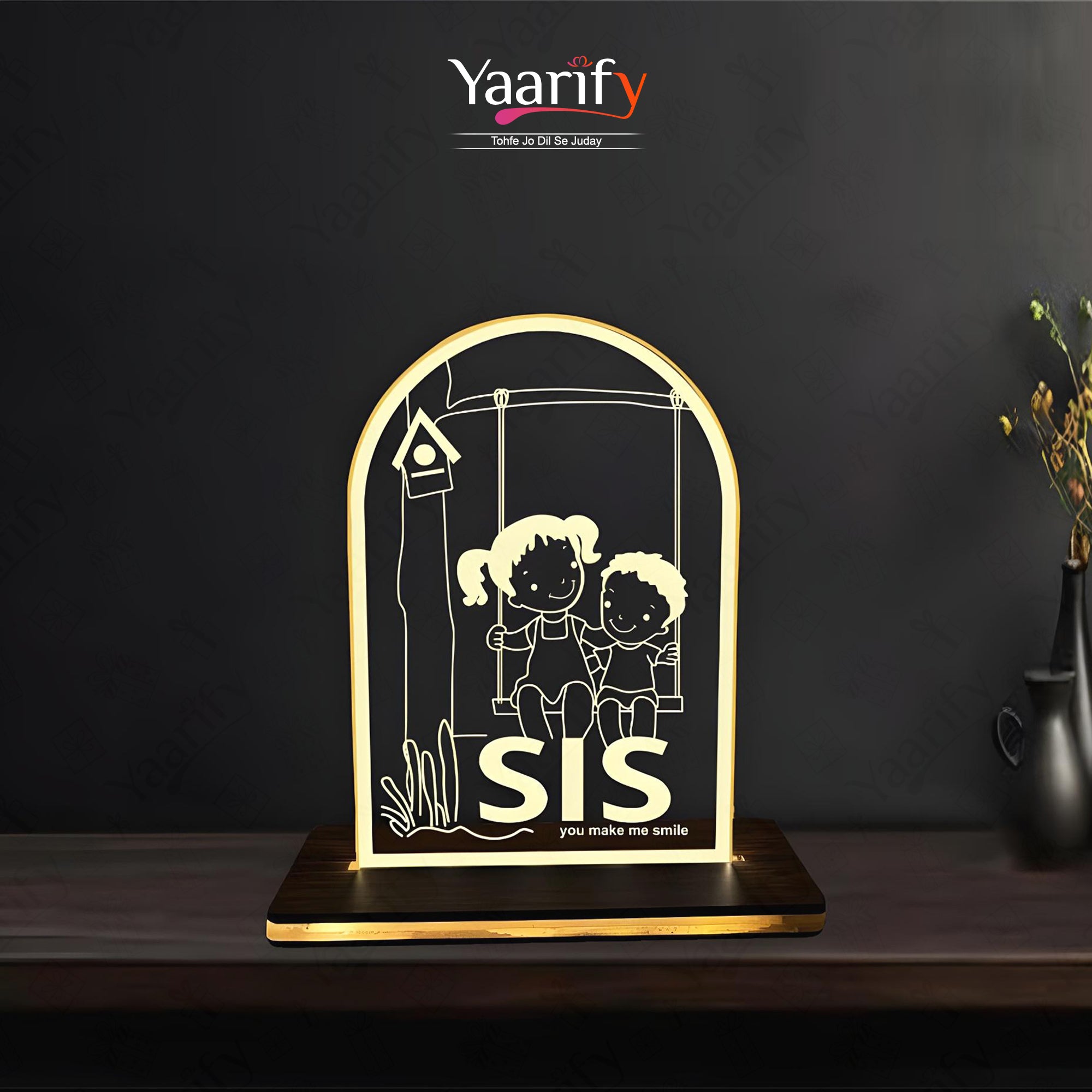 Custom Engraved Led Lamp D4(Rakhi Special)